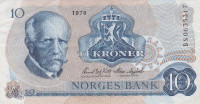10 крон 1978 года. Норвегия. р36с