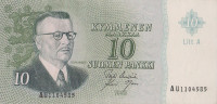 Банкнота 10 марок 1963 года. Финляндия. р104а(94)