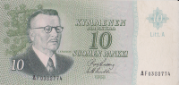 10 марок 1963 года. Финляндия. р104а(97)