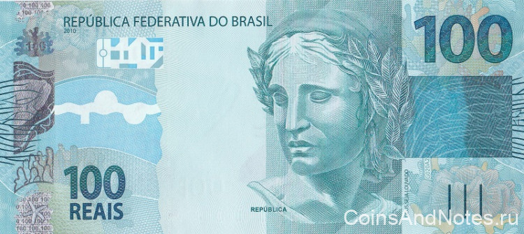 100 реалов 2010 года. Бразилия. р257е