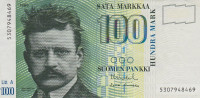 Банкнота 100 марок 1986 года. Финляндия. р119(31)