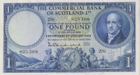 Банкнота 1 фунт 1956 года. Шотландия. рS336