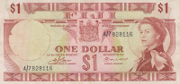 Банкнота 1 доллар 1974 года. Фиджи. р71а