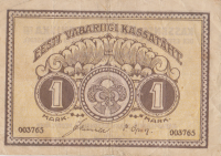 1 марка 1919 года. Эстония. р43