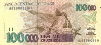 100 000 крузейро 1992-1993 годов. Бразилия. р235с