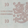 10 марок 1963 года. Финляндия. р104а(18)