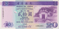 Банкнота 20 патак 1996 года. Макао. р91