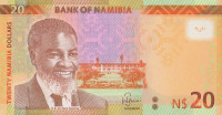Банкнота 20 долларов 2018 года. Намибия. р17
