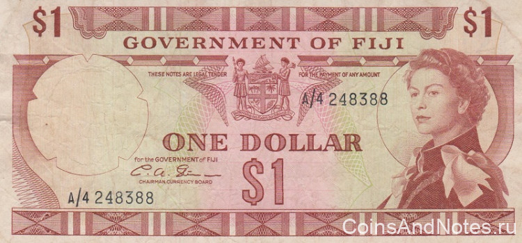 1 доллар 1971 года. Фиджи. р65b
