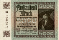 5000 марок 02.12.1922 года. Германия. р81b(2)