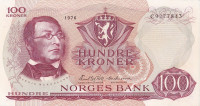 100 крон 1976 года. Норвегия. р38g