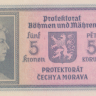 5 крон 1940 года. Богемия и Моравия. р4
