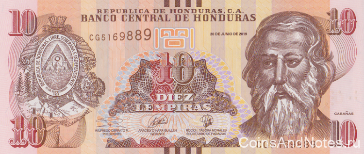 10 лемпира 2019 года. Гондурас. р99(19)