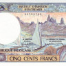 500 франков 1985 года. Таити. р25d