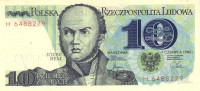Банкнота 10 злотых 01.06.1982 года. Польша. р148