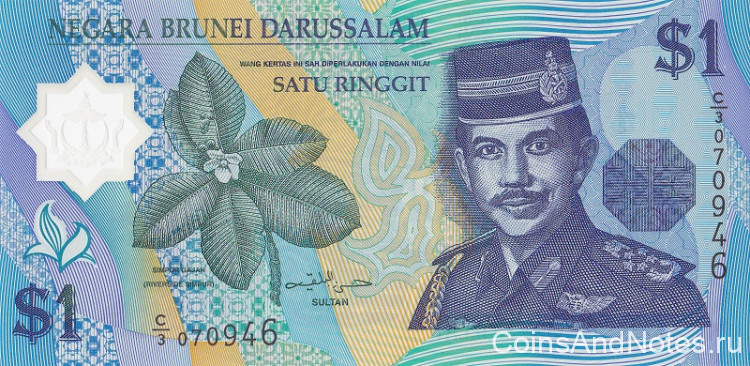 1 доллар 1996 года. Бруней. р22а