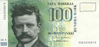 100 марок 1986 года. Финляндия. р119(13)