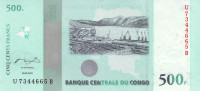 Банкнота 500 франков 2010 года. Конго. р100