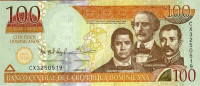 100 песо 2013 года. Доминиканская республика. р184с