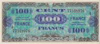 Банкнота 100 франков 1944 года. Франция. р123с