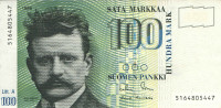 100 марок 1986 года. Финляндия. р119(23)