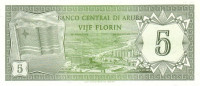 Банкнота 5 флоринов 1986 года. Аруба. р1