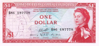1 доллар 1965 года. Карибские острова. р13g