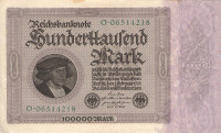 100 000 марок 01.02.1923 года. Германия. р83а