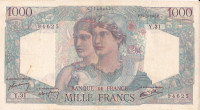 1000 франков 31.05.1945 года. Франция. р130а