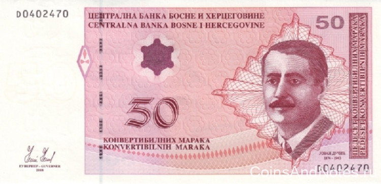 50 марок 2008 года. Босния и Герцеговина. р77b