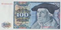 Банкнота 100 марок 1977 года. ФРГ. р34b