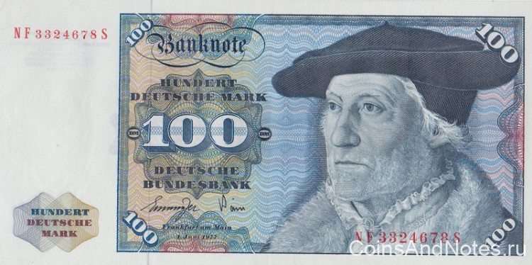 100 марок 1977 года. ФРГ. р34b