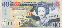 10 долларов 1993 года. Карибские острова. р27d