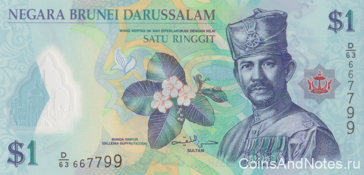 1 доллар 2019 года. Бруней. р35(19)