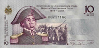 Банкнота 10 гурдов 2010 года. Гаити. р272d