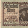 5000 марок 02.12.1922 года. Германия. р81с