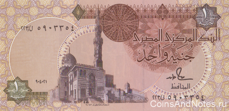 1 фунт 1991 года. Египет. р50d(91)
