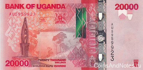 20 000 шиллингов 2013 года. Уганда. р53b