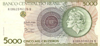 5000 крузейро 1990 года. Бразилия. р227
