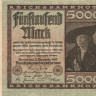 5000 марок 02.12.1922 года. Германия. р81а