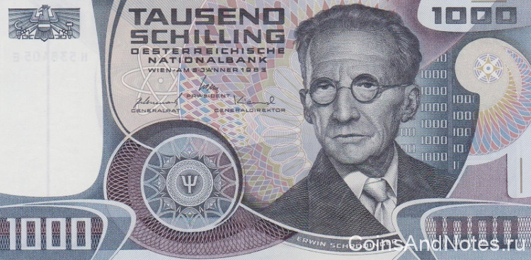 1000 шиллингов 1983 года. Австрия. р152