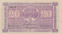 20 марок 1939 года. Финляндия. р71а(23)