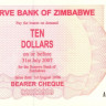 10 долларов 01.08.2006 года. Зимбабве. р39