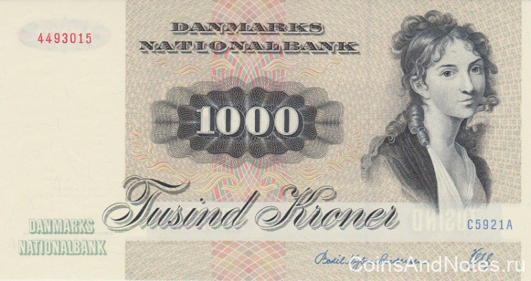 1000 крон 1992 года. Дания. р53g