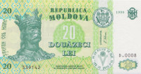 Банкнота 20 лей 1999 года. Молдавия. р13d