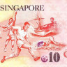 10 долларов 2004-2016 годов. Сингапур. р48d