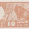 10 крон 1965 года. Норвегия. р31е