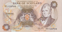 Банкнота 10 фунтов 1993 года. Шотландия. р117а