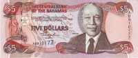5 долларов 2001 года. Багамские острова. р63b