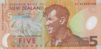 5 долларов 1999 года. Новая Зеландия. р185а